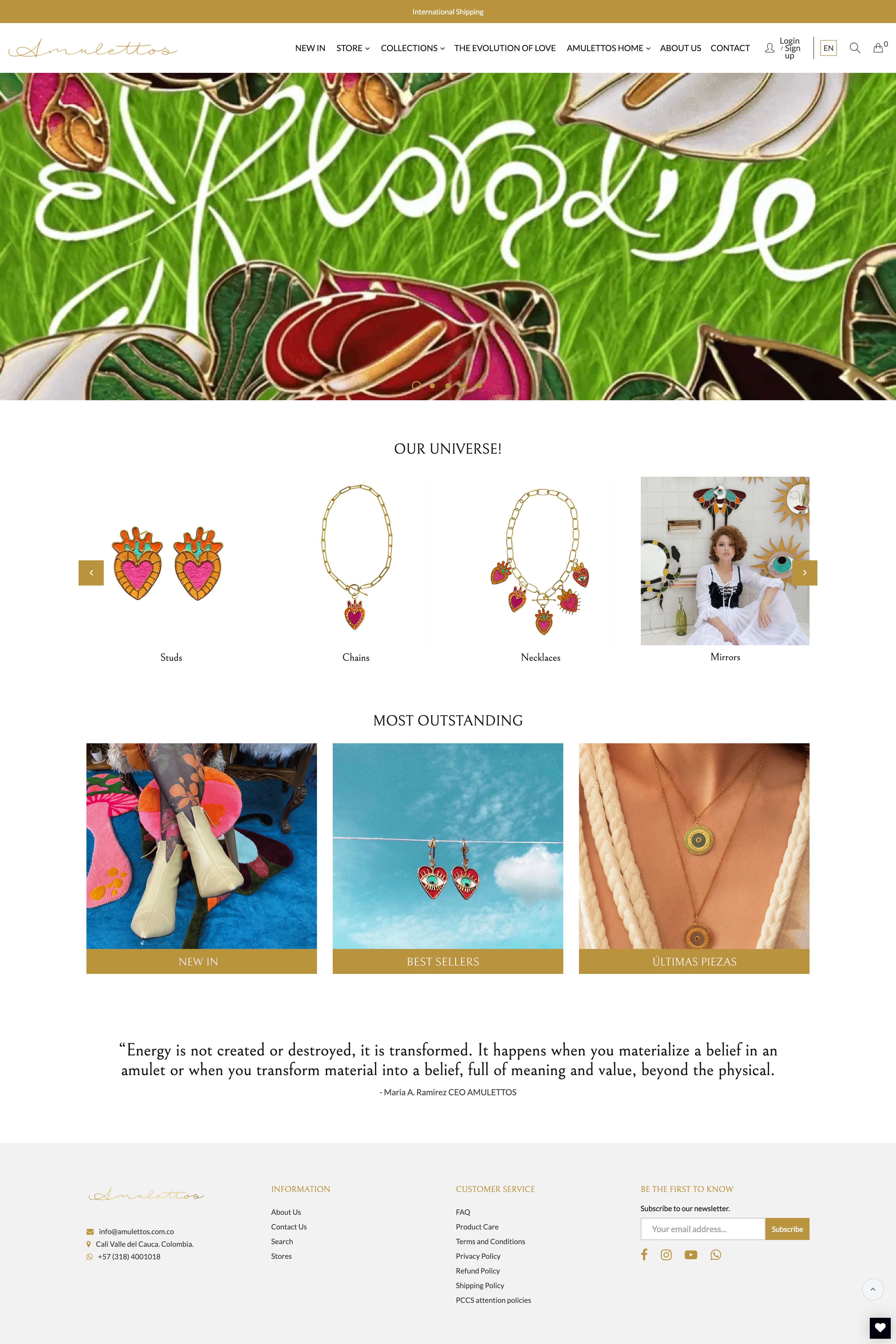 Sitio web de Amulettos